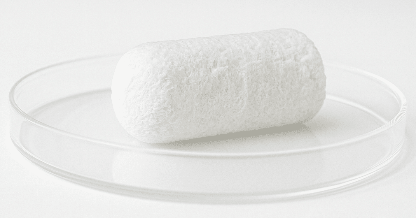InterOss collagen plug in a dish.